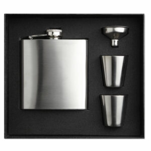 Flacon de poche avec gobelets Slimmy Flask Set