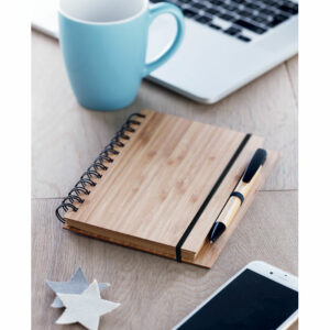 Carnet et stylo en bambou Bambloc – vue 2