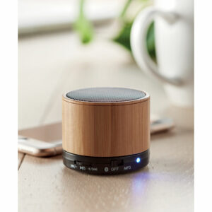 Haut-parleur sans fil bambou Round Bamboo – vue 2