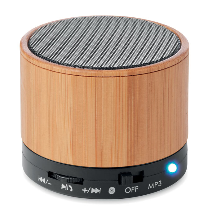 Haut-parleur sans fil bambou Round Bamboo Haut-parleur sans fil bambou Round Bamboo