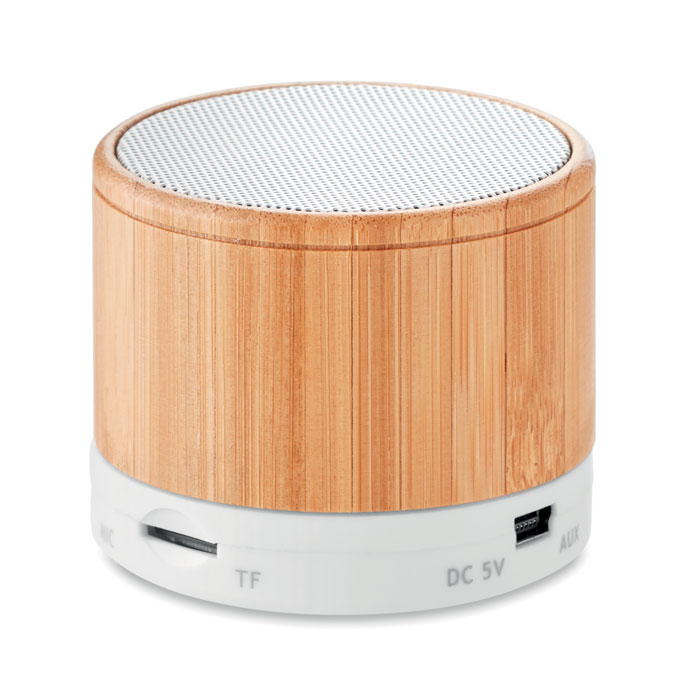 Haut-parleur sans fil bambou Round Bamboo Haut-parleur sans fil bambou Round Bamboo – vue 3