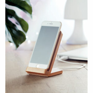 Chargeur sans fil en bambou Wirestand – vue 2