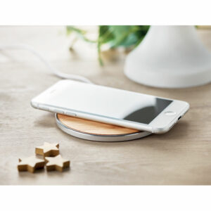 Chargeur sans fil en bambou Despad – vue 2