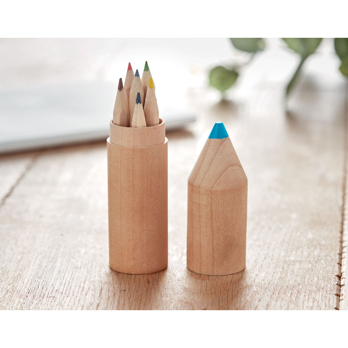 6 crayons dans un étui en bois Petit Coloret 6 crayons dans un étui en bois Petit Coloret – vue 2