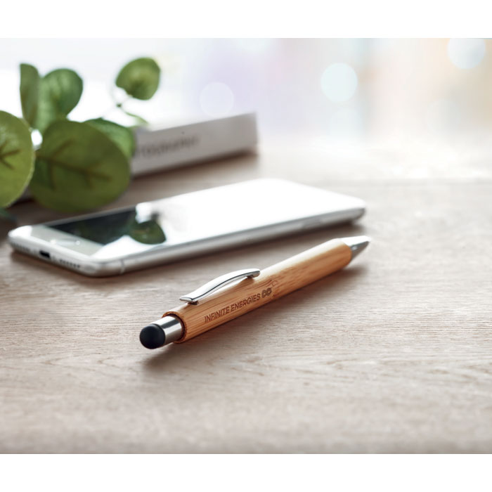 Stylo stylet bambou Bayba Stylo stylet bambou Bayba – vue 2