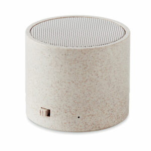 Haut-parleur s/ fil paille blé Round Bass+