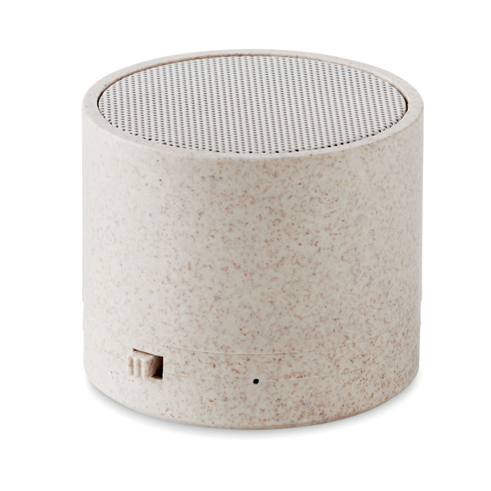 Haut-parleur s/ fil paille blé Round Bass+ Haut-parleur s/ fil paille blé Round Bass+