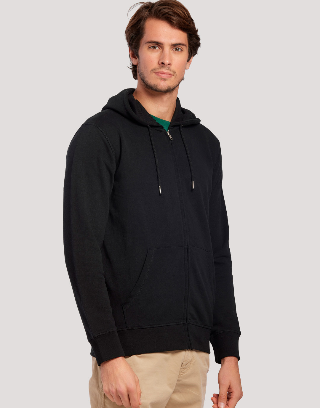 Sweat zippé à capuche en coton bio fabriqué en France Montaigne Sweat zippé à capuche en coton bio fabriqué en France Montaigne