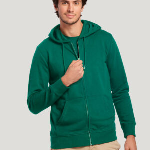 Sweat zippé à capuche en coton bio fabriqué en France Montaigne – vue 2
