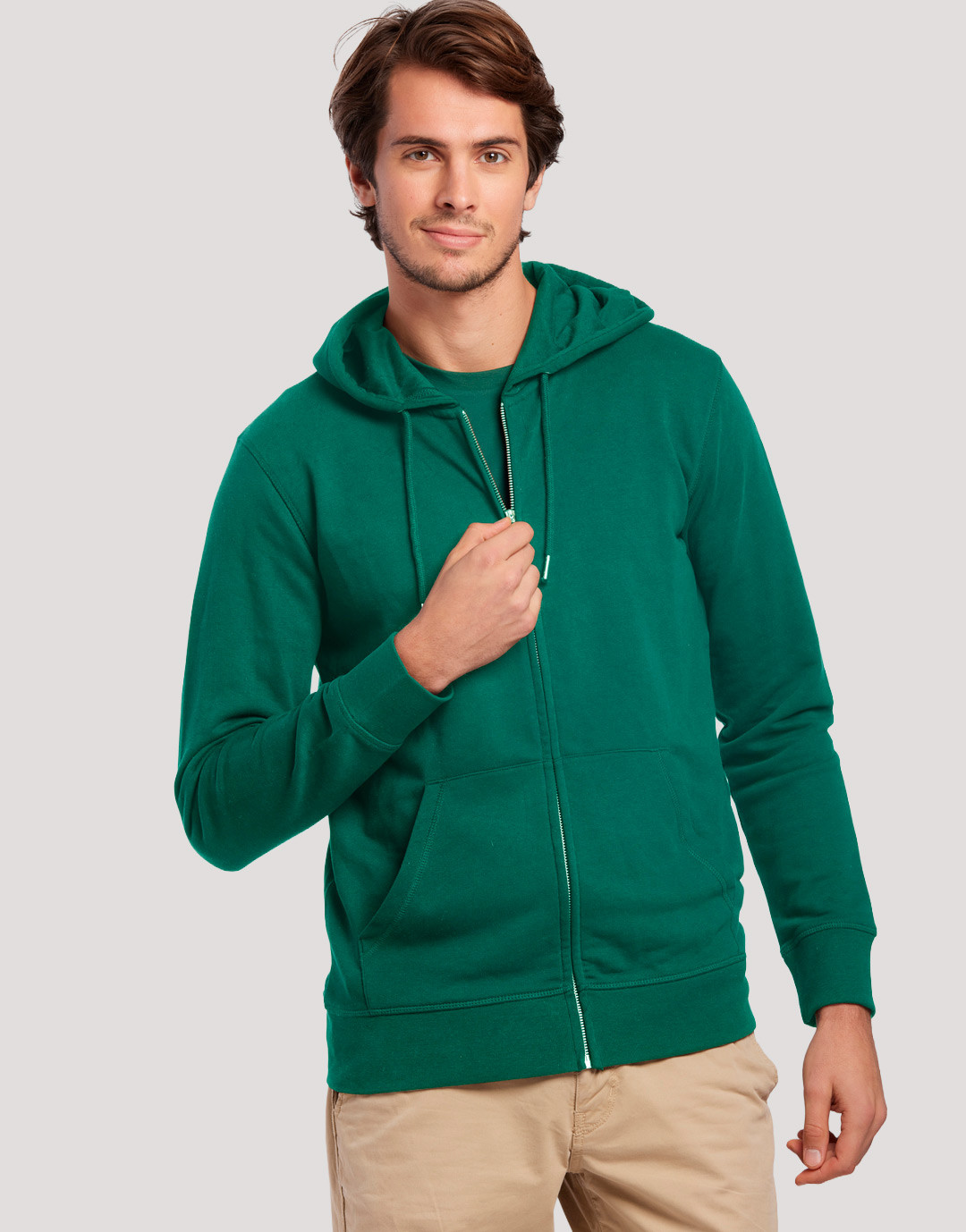 Sweat zippé à capuche en coton bio fabriqué en France Montaigne Sweat zippé à capuche en coton bio fabriqué en France Montaigne – vue 2