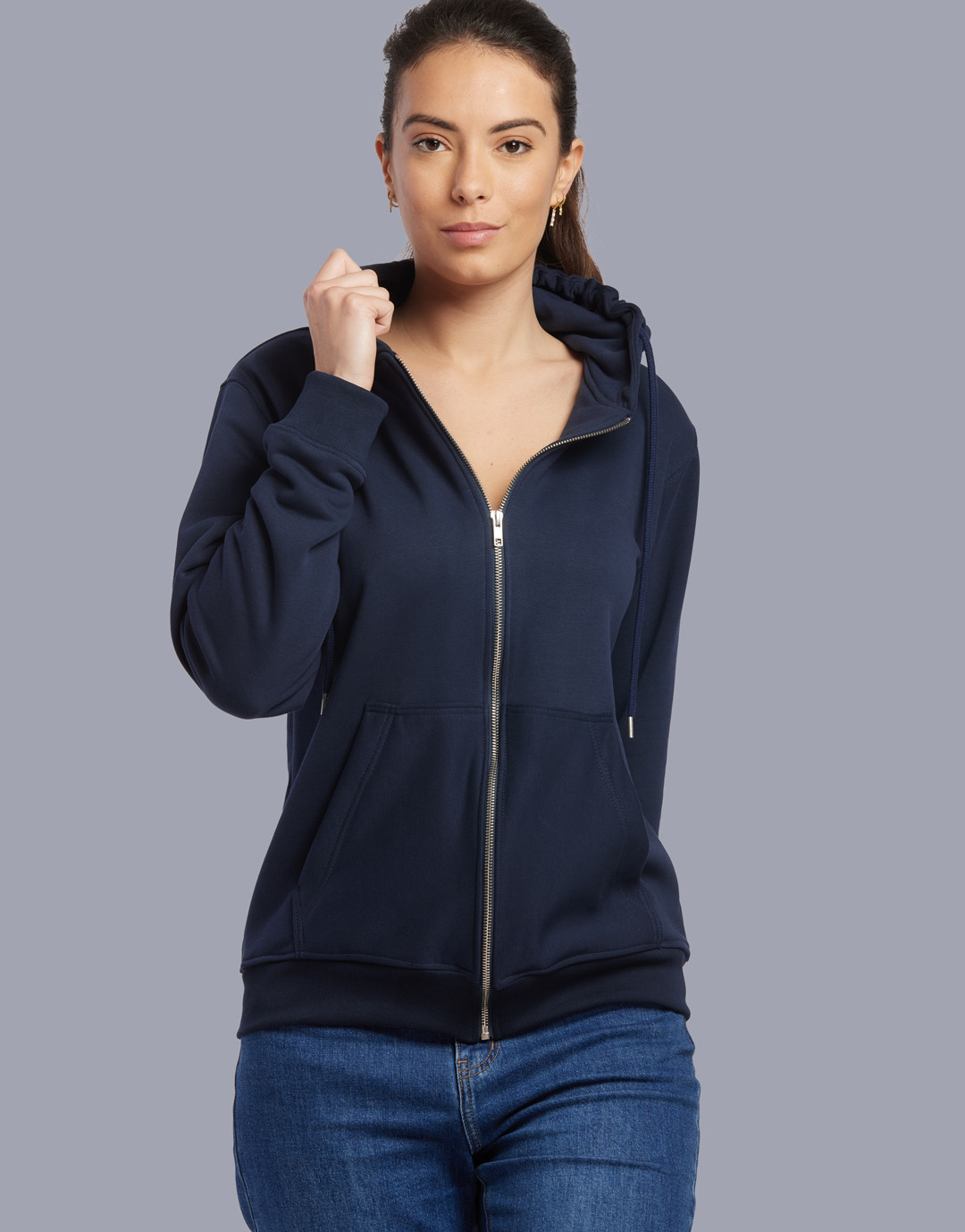 Sweat zippé à capuche en coton bio fabriqué en France Montaigne Sweat zippé à capuche en coton bio fabriqué en France Montaigne – vue 4