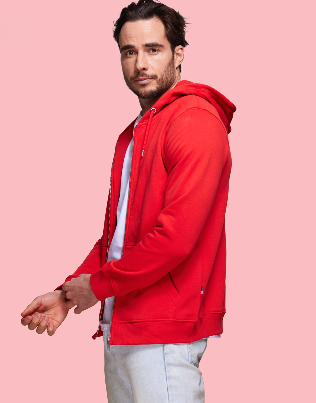 Sweat zippé à capuche en coton bio fabriqué en France Montaigne Sweat zippé à capuche en coton bio fabriqué en France Montaigne – vue 5