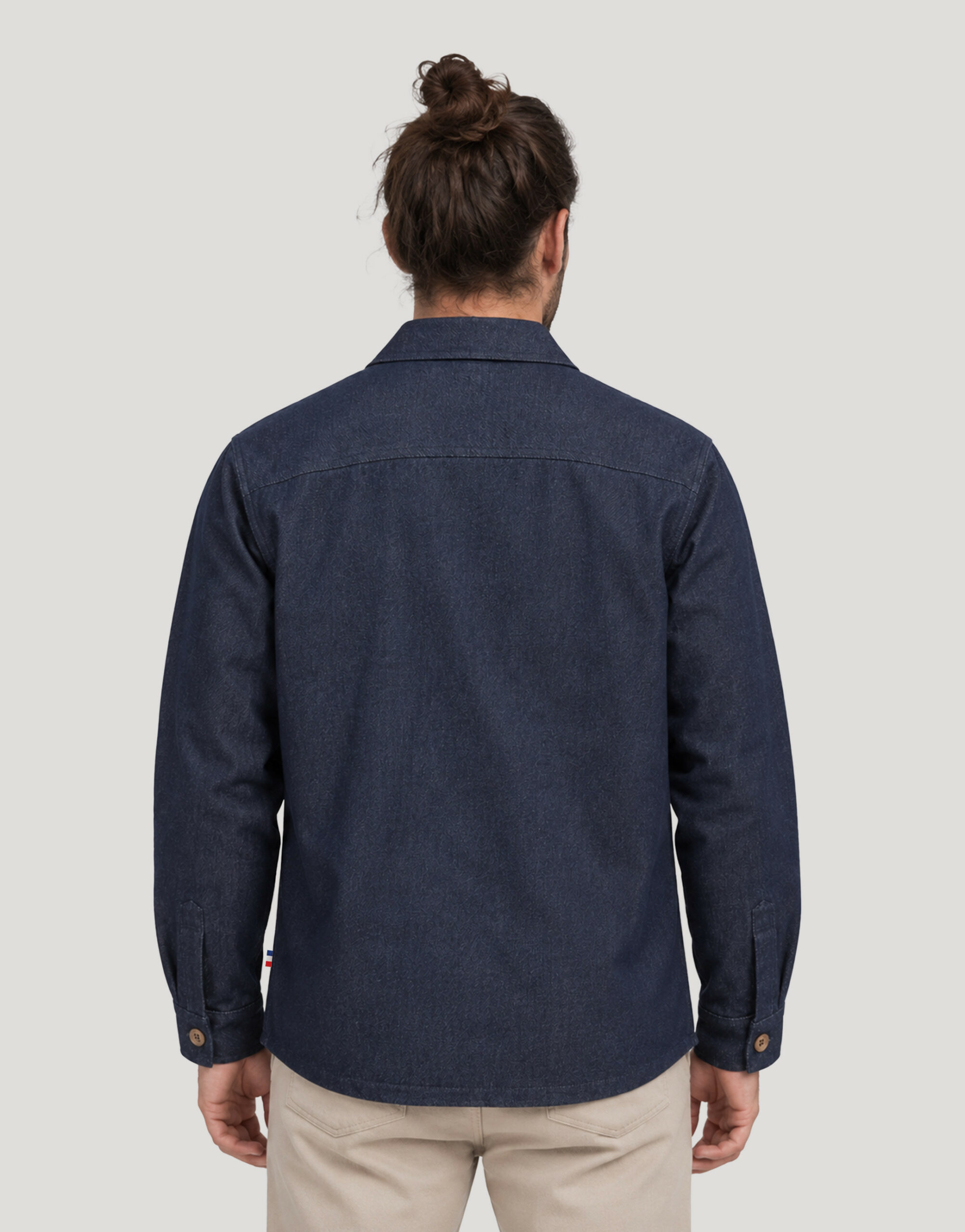 Surchemise en denim unisexe fabriquée en France Montesquieu Surchemise en denim unisexe fabriquée en France Montesquieu – vue 2