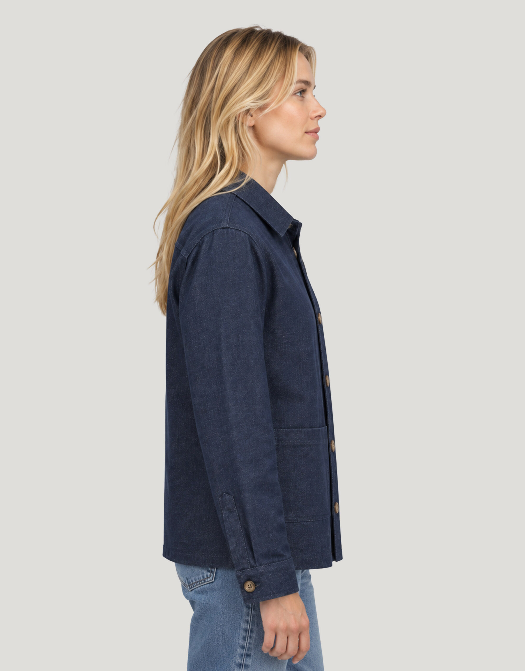 Surchemise en denim unisexe fabriquée en France Montesquieu Surchemise en denim unisexe fabriquée en France Montesquieu – vue 3