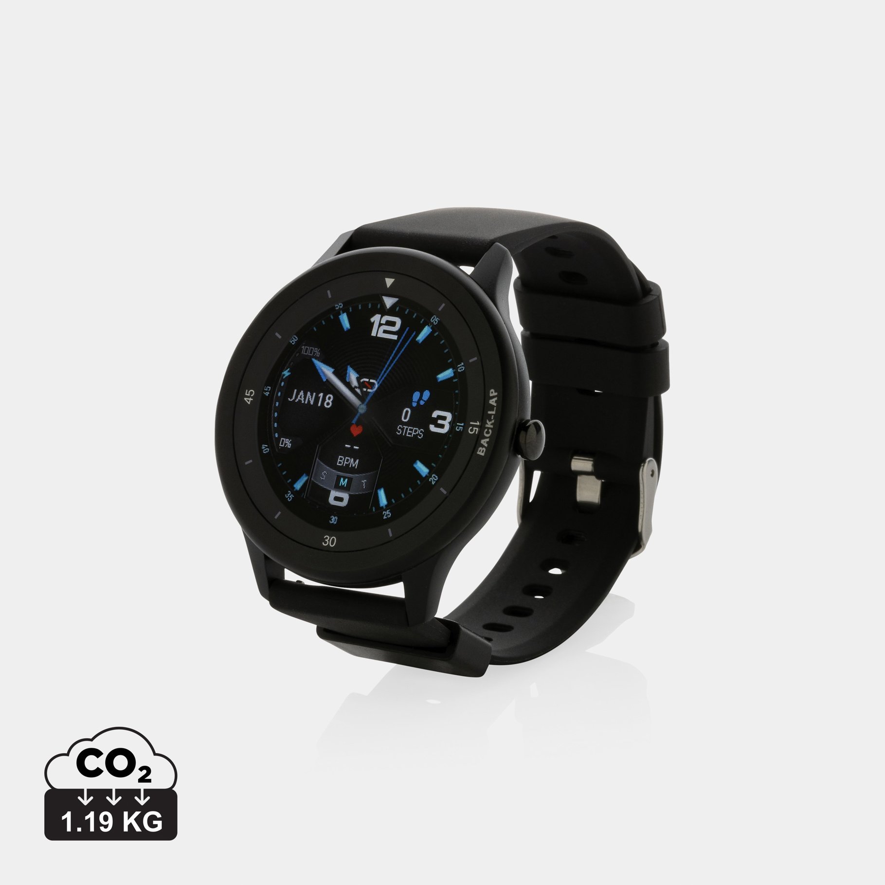 Montre connectée en TPU recyclé RCS Swiss Peak Montre connectée en TPU recyclé RCS Swiss Peak