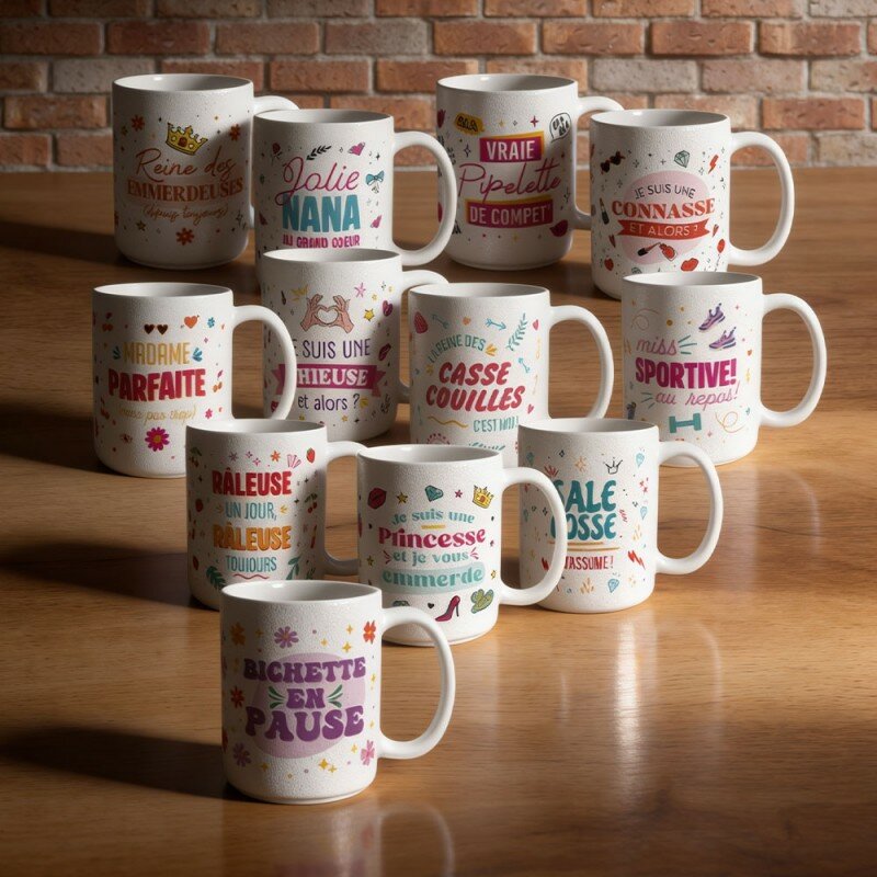 Mug à Paillettes Fantaisie Coloré Mug à Paillettes Fantaisie Coloré