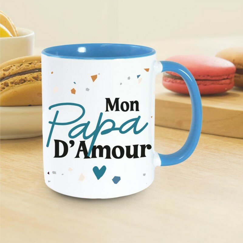 Mug Bleu Mon Papa d'Amour Mug Bleu Mon Papa d'Amour