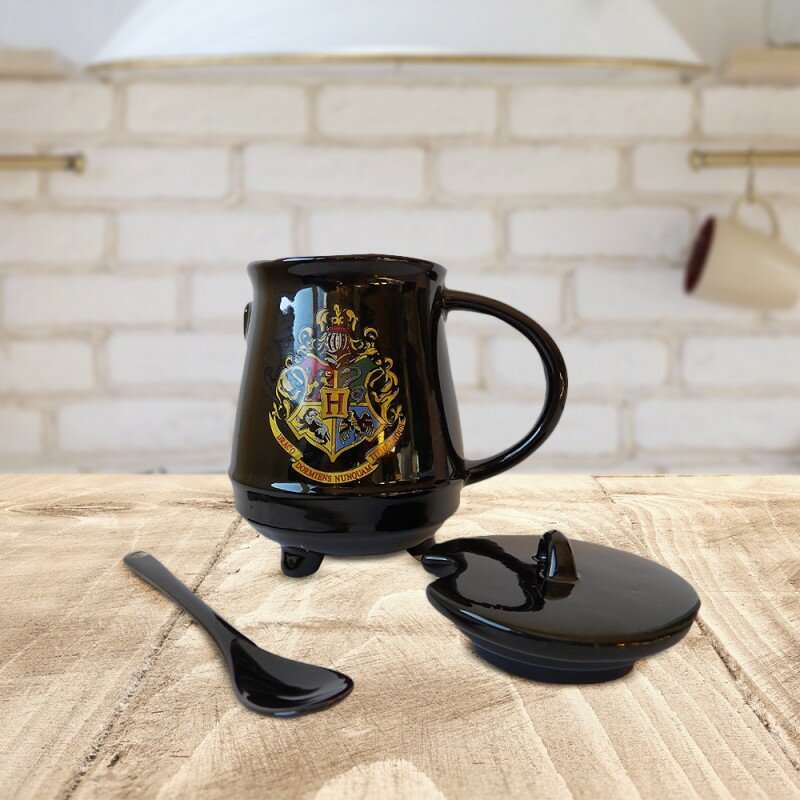 Mug Chaudron Harry Potter Poudlard avec Cuillère et Couvercle Mug Chaudron Harry Potter Poudlard avec Cuillère et Couvercle