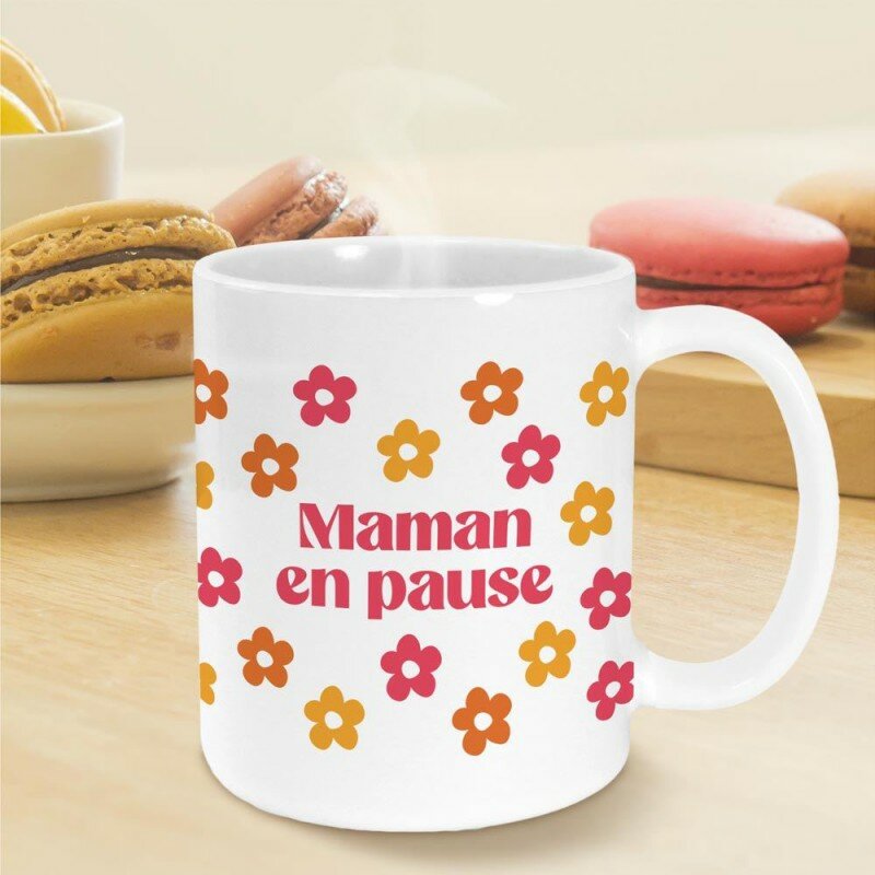 Mug Fleuri Maman en Pause Mug Fleuri Maman en Pause