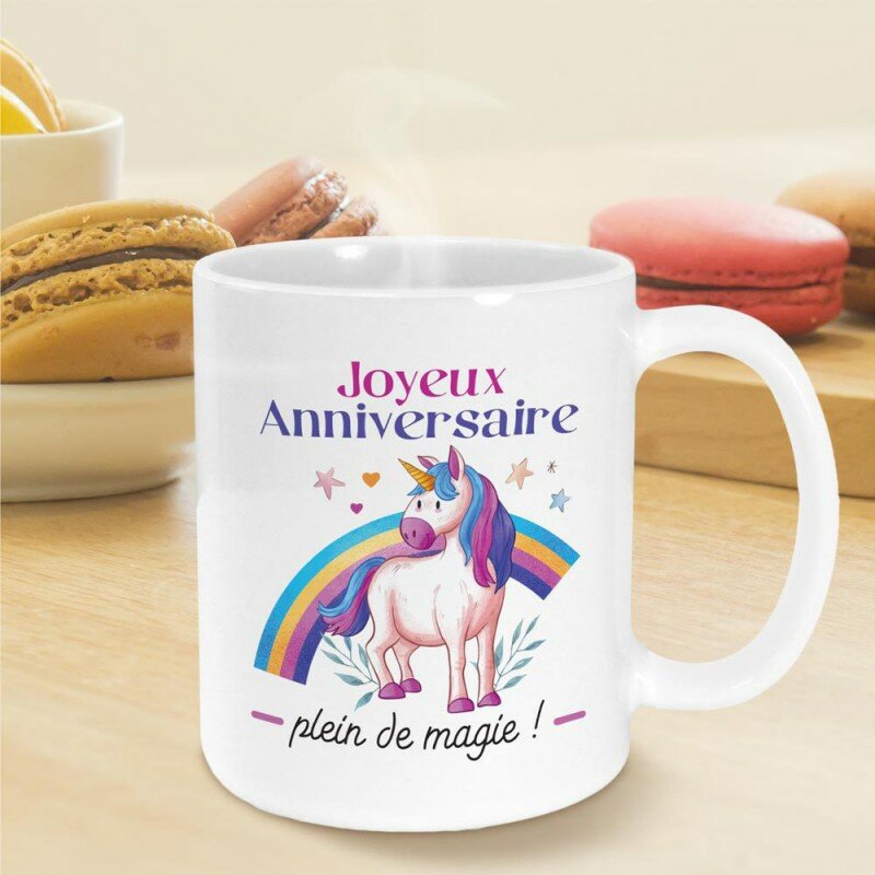Mug Licorne Joyeux Anniversaire Magie Mug Licorne Joyeux Anniversaire Magie