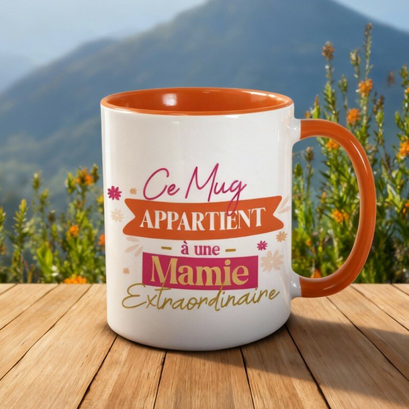 Mug Orange Mamie Extraordinaire Mug Orange Mamie Extraordinaire
