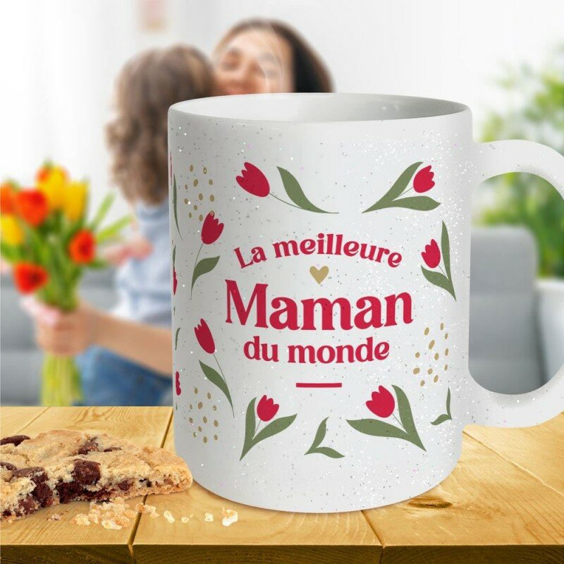 Mug Paillettes La Meilleure Maman du Monde Mug Paillettes La Meilleure Maman du Monde