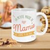 Mug Paillettes La Petite Pause de Mamie que j'aime à la Folie