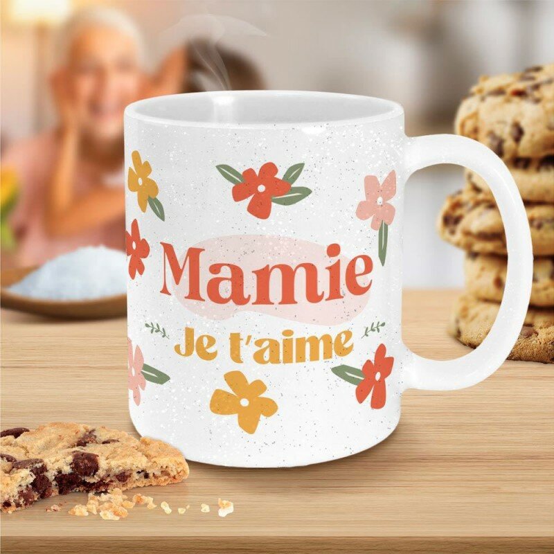 Mug Paillettes Mamie je t'aime Mug Paillettes Mamie je t'aime
