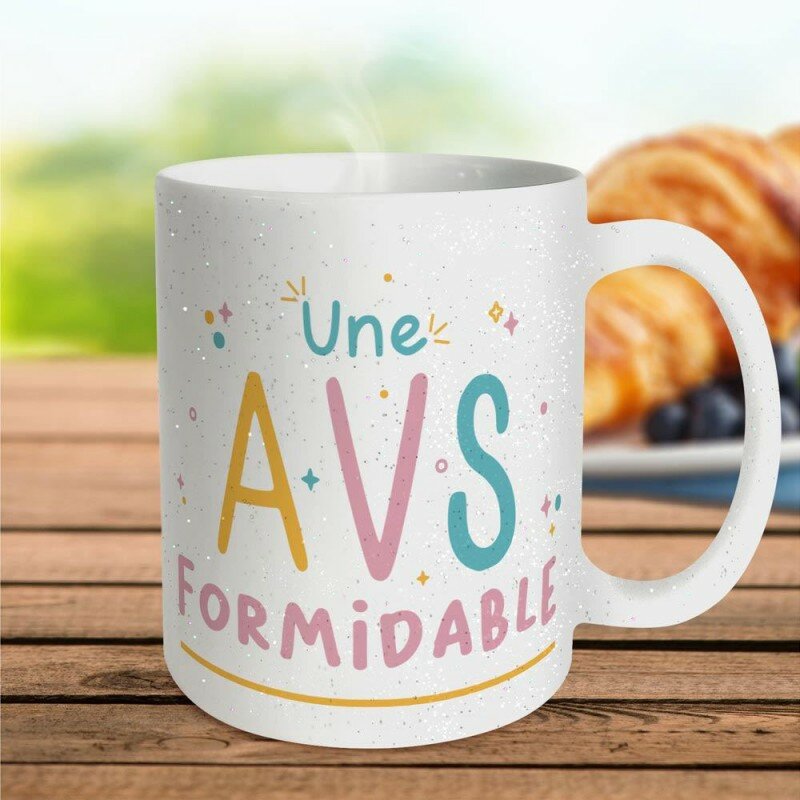 Mug Paillettes Une AVS Formidable Mug Paillettes Une AVS Formidable