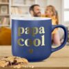 Mug Papa Cool Bleu Mat & Doré