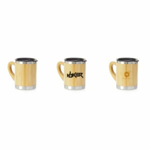 Mug thermique en bambou avec couvercle 30cl.VEGA.