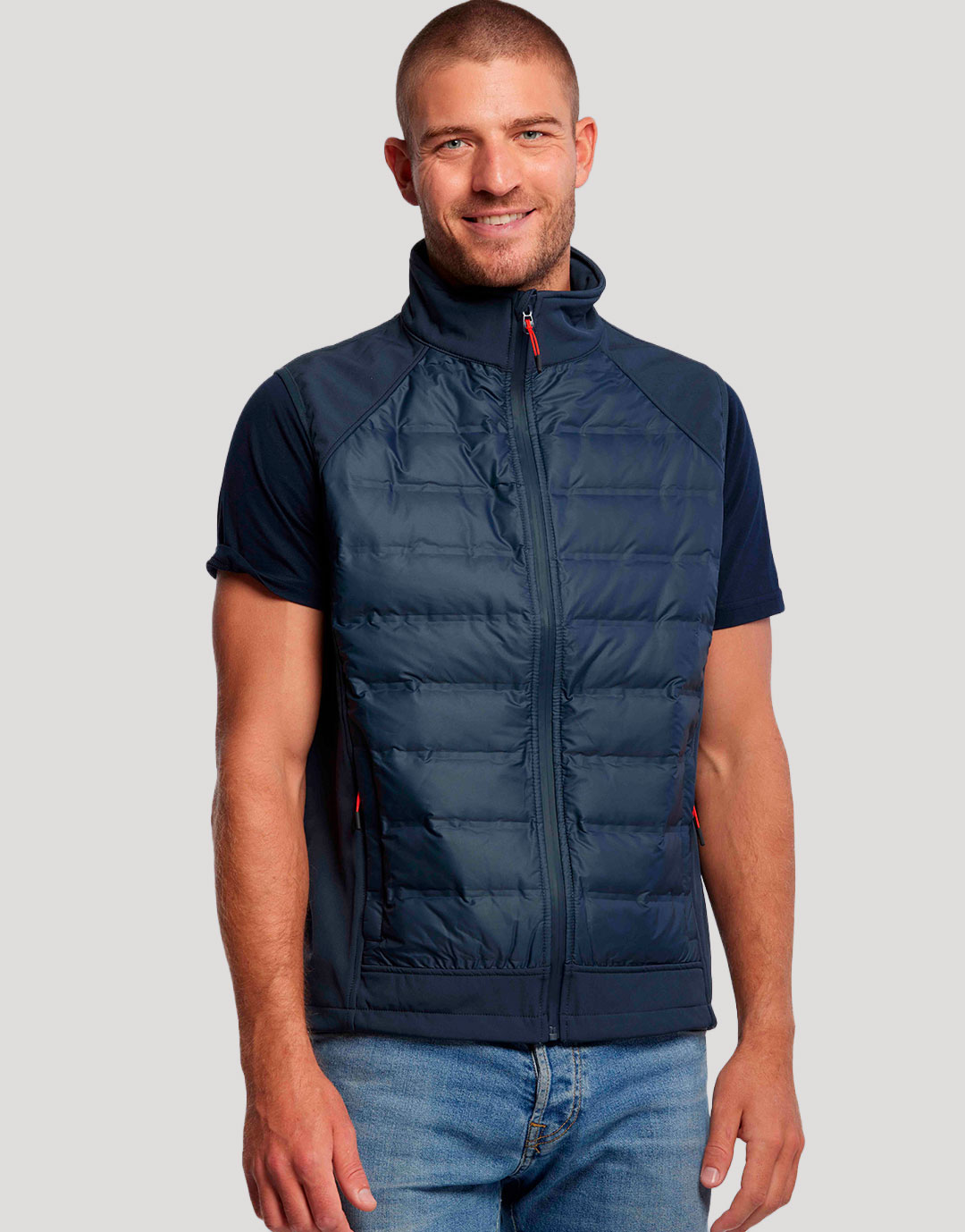 Bodywarmer hybride softshell et doudoune Omega Bodywarmer hybride softshell et doudoune Omega