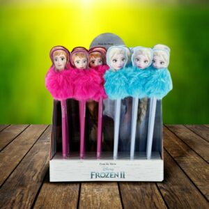 Pack de 24 Stylos Pompon La Reine des Neiges Disney - Anna & Elsa