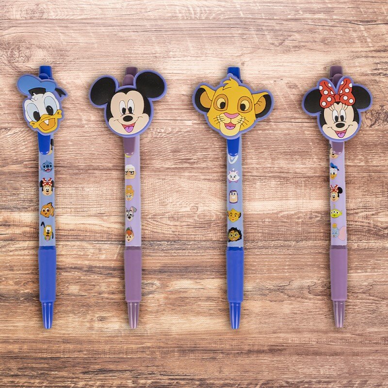 Pack de 4 stylos à bille fantaisie Personnages Disney Pack de 4 stylos à bille fantaisie Personnages Disney