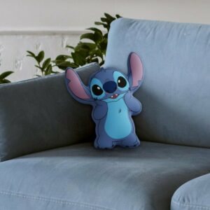 Petit Coussin Forme 3D Stitch Disney Bleu