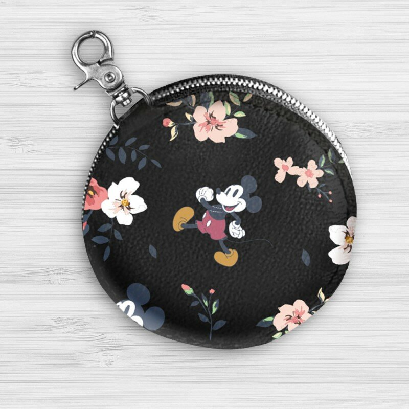 Petit Porte-Monnaie Rond Mickey Mouse Flower Disney Petit Porte-Monnaie Rond Mickey Mouse Flower Disney