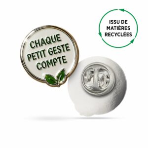 Pin's base fer recyclé estampé - émail posé