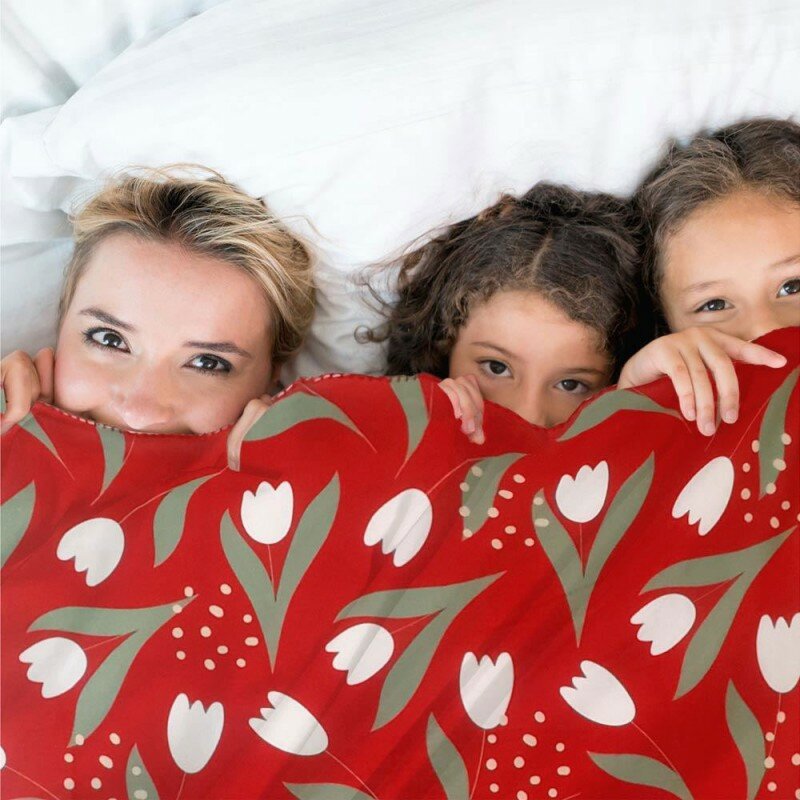 Plaid Maman d'Amour Tulipes