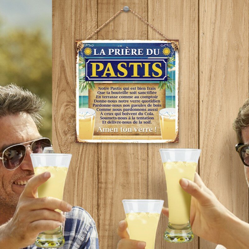 Plaque Métallique La Prière du Pastis Plaque Métallique La Prière du Pastis