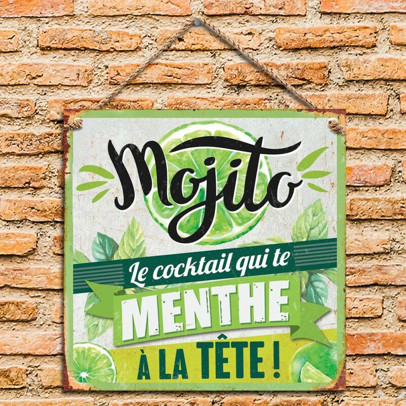 Plaque Métallique Mojito Plaque Métallique Mojito