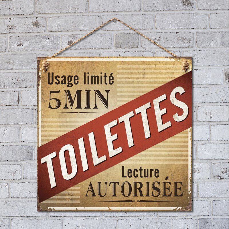 Plaque Métallique Toilettes Usage Limité Lecture Autorisée Plaque Métallique Toilettes Usage Limité Lecture Autorisée