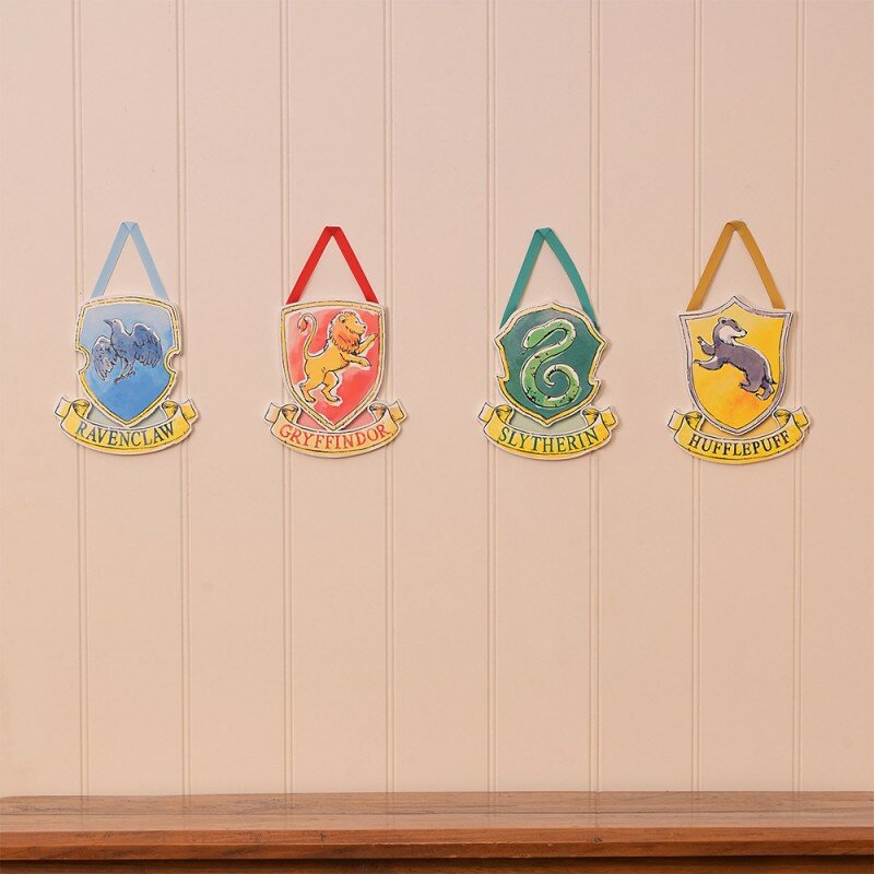 Plaques Murales Harry Potter Maisons Poudlard - Lot de 4 Plaques Murales Harry Potter Maisons Poudlard - Lot de 4