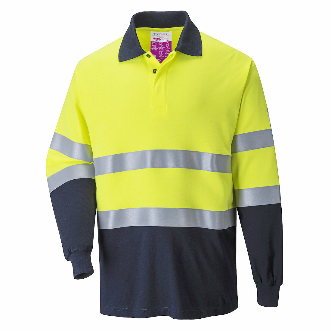Polo bicolore FR antistatique Portwest FR74 Polo bicolore FR antistatique Portwest FR74