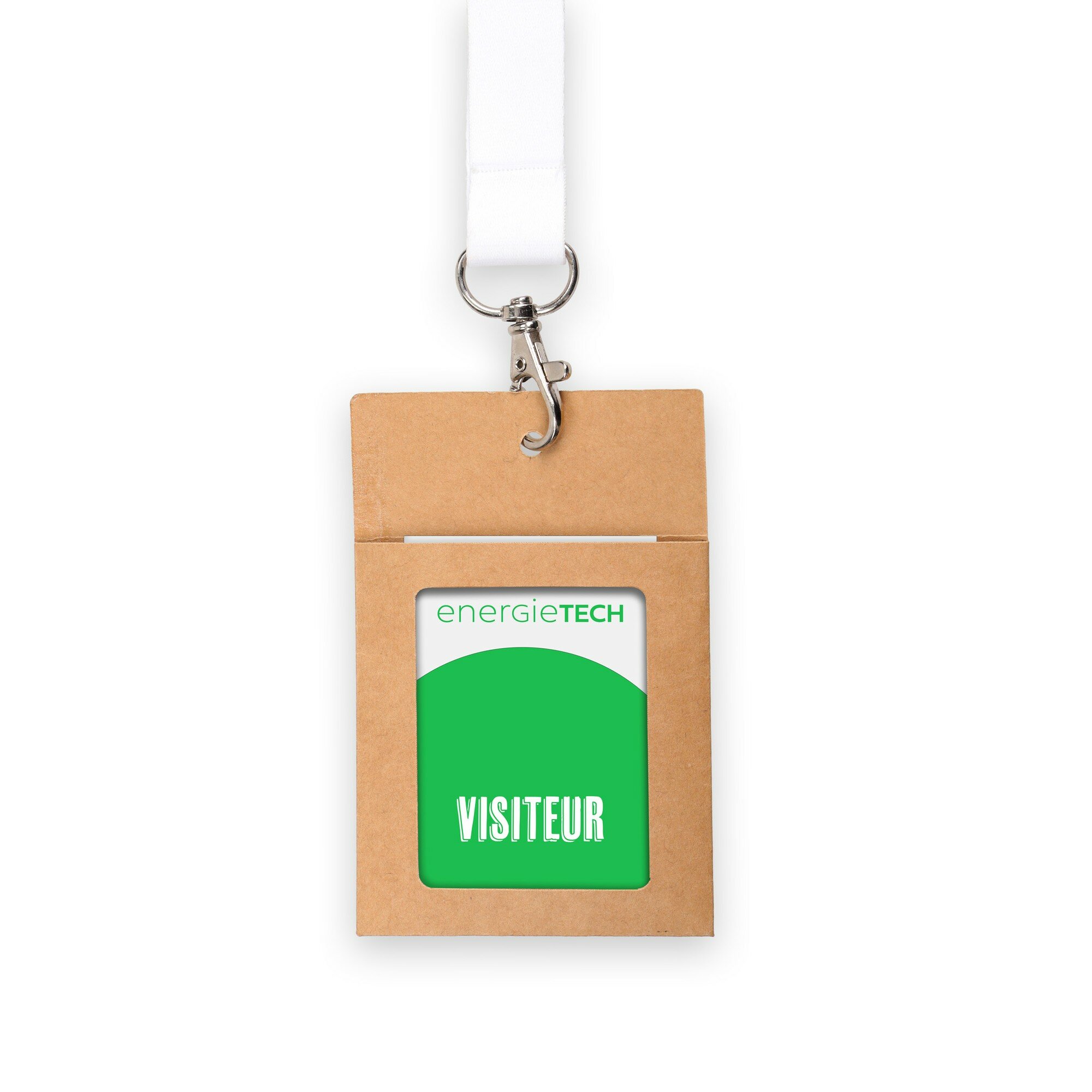 Porte badge en kraft Porte badge en kraft