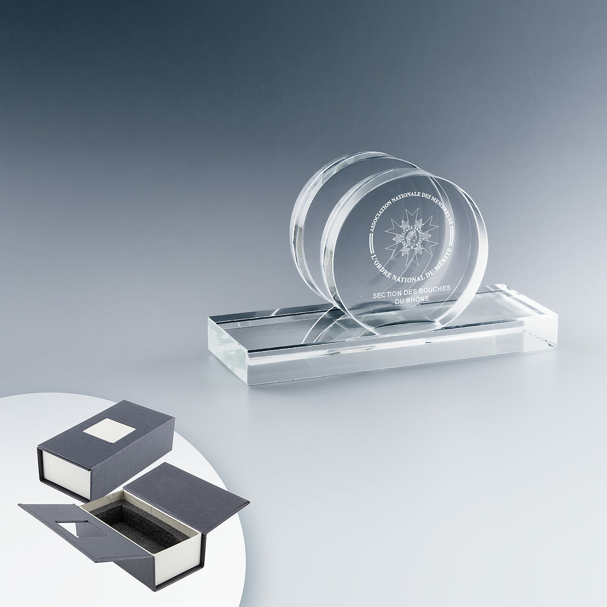 Porte-Cartes en Verre Rond Porte-Cartes en Verre Rond