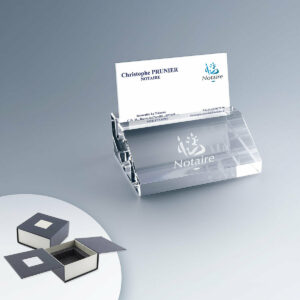 Porte-Cartes Rectangulaire en Verre