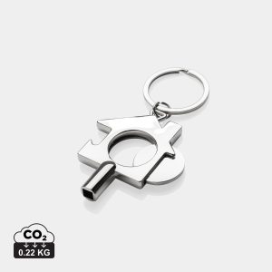 Porte-clés 3 en 1 en alliage de zinc recyclé RCS