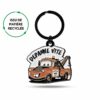 Porte-clés émail éco en fer recyclé