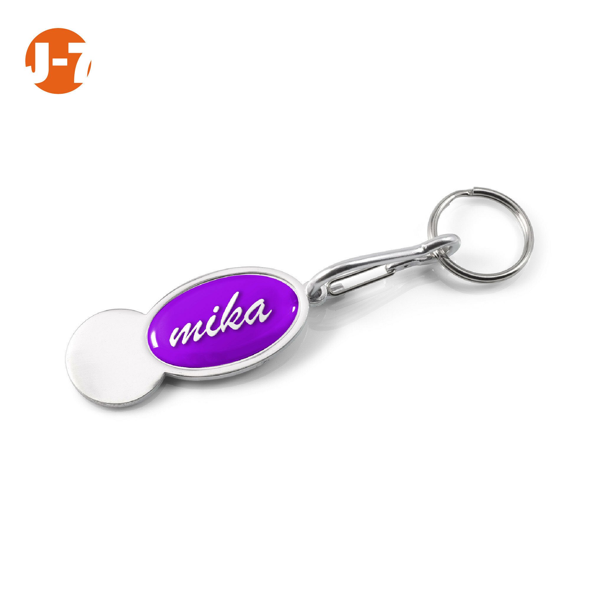 Porte-clés jeton aluminium forme ovale Porte-clés jeton aluminium forme ovale
