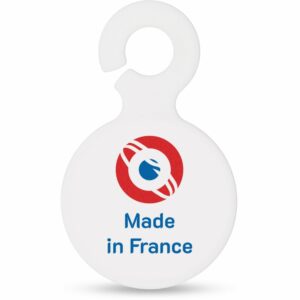 Porte-clés jeton en plastique bio-sourcé (réf. AT1-FR)